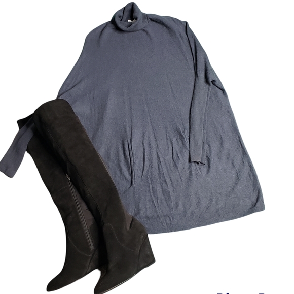 Soft Suroundings Oversize Turtltleneck Sweater Wool Angora Kangaroo Pocket SP - Picture 7 of 13